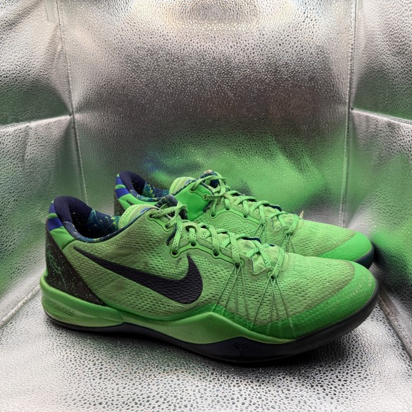Size 14 Nike Kobe 8 Elite Poison Green/Blackened Blue‎ Mens Sneakers 586156-300 - Picture 3 of 12